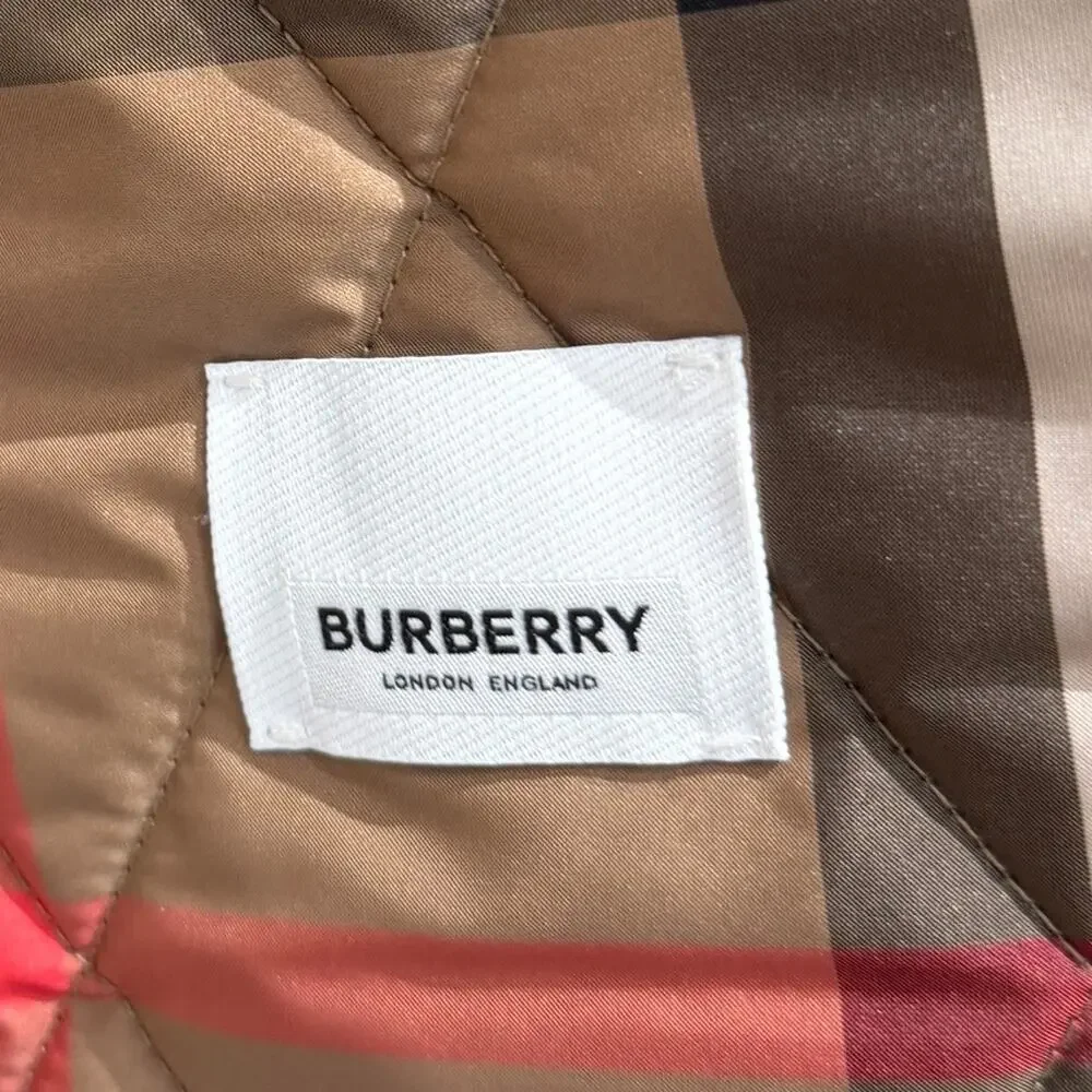 Burberry Tan Quilted Hooded Jacket M - Picture 6 of 10